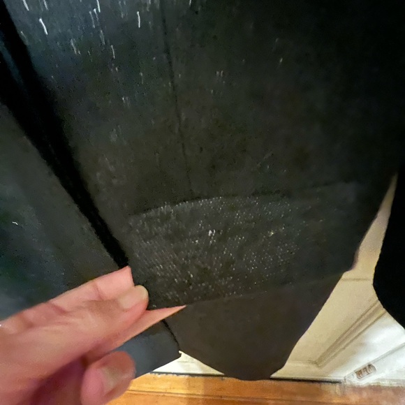 Talbots petite black textured structured single breasted pea coat, size 6P - Picture 6 of 7